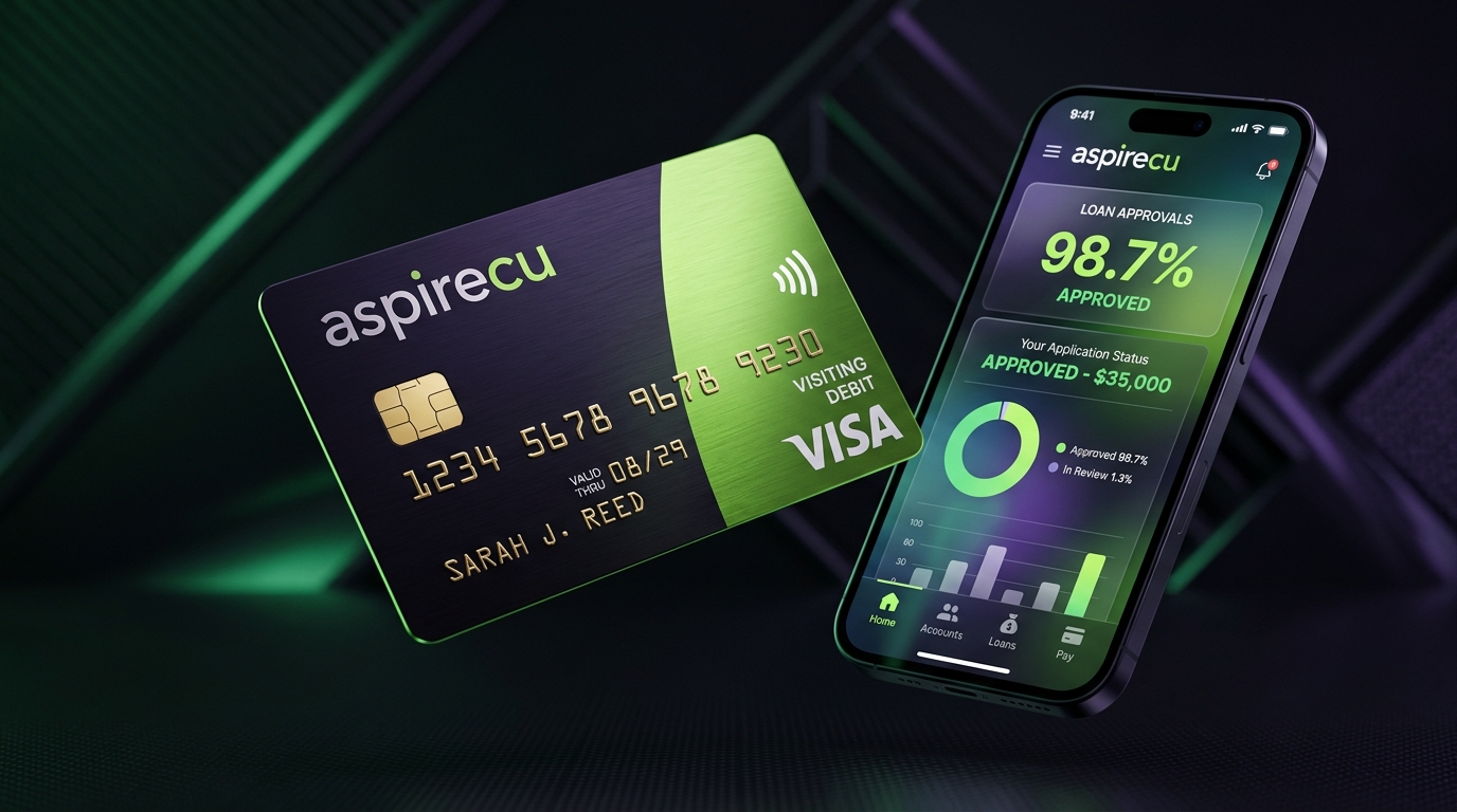 Aspire Credit Union Digital Card and Mobile Verification App